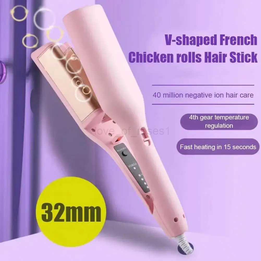 32mm Hair Wave Curling Iron Professional French Roll Hair Curler Long-Lasting Waves Curling Stick Rolls Hair CurlerM240709