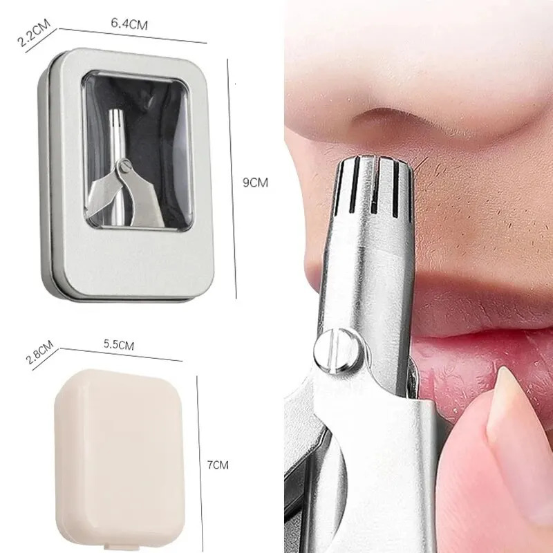 Women Sale Nose Trimmer for Men Stainless Steel Manual Trimmer for Nose Vibrissa Razor Shaver Washable Portable Nose Ear Hair 240708