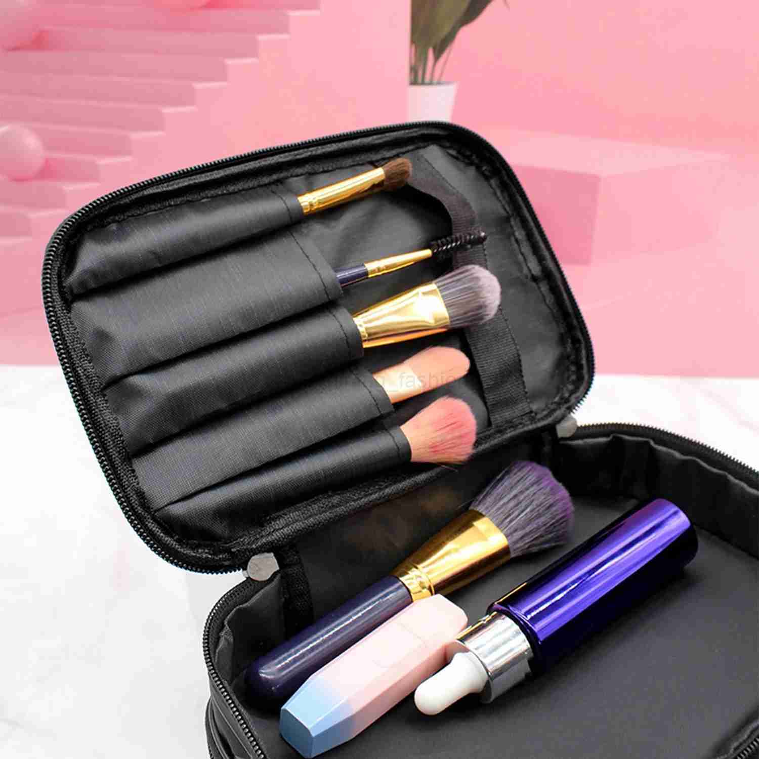 Large Capacity Makeup Bag Double Zip Women Cosmetic Bag Bathing Pouch Travel Toiletries Organizer Waterproof Storage Make Up CasCL240708