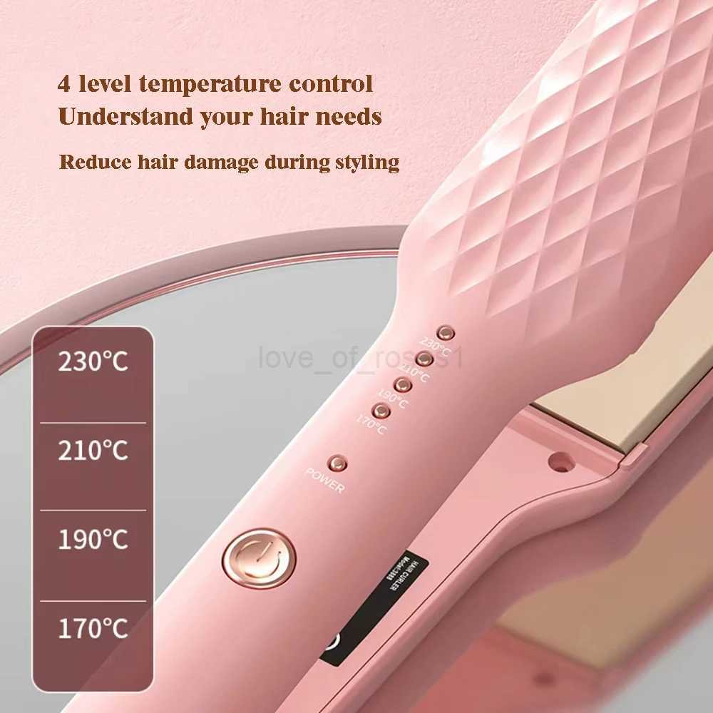 Ceramic Hair Straightening Flat Iron Professional Salon Model Hair Straightener Curler Styling Care ToolZ240709