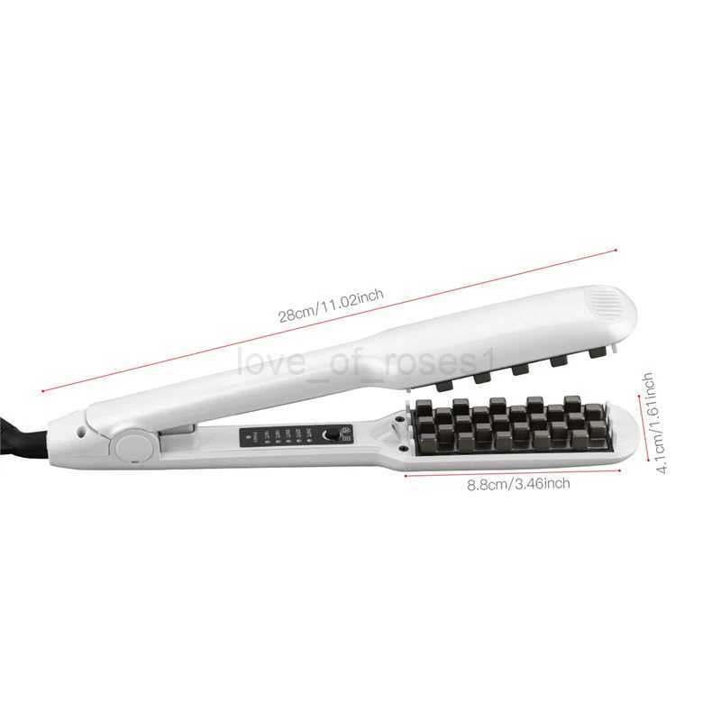 Ceramic Fluffy Hair Straightener Iron Lattice Heating Plates Wave Iron 3D Styler Crimping Corrugated Fluffy Artifact Salon ToolM240709