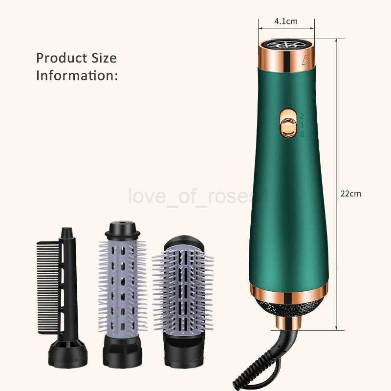 Multifunction 3in1 Hair Straightening Curling Blowing Styling Portable Detachable Travel Hot Air Dryer Volumizer Comb Brush SetM240709