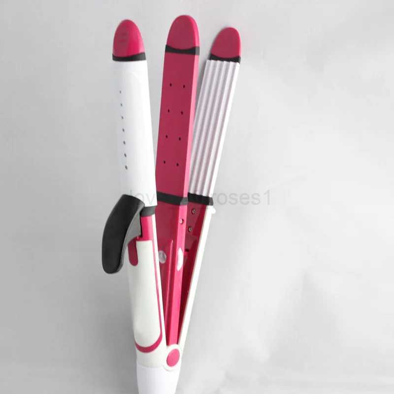Hair curler hair straightening ceramic glaze electric plywood volume and three straight on hair sticksM240709