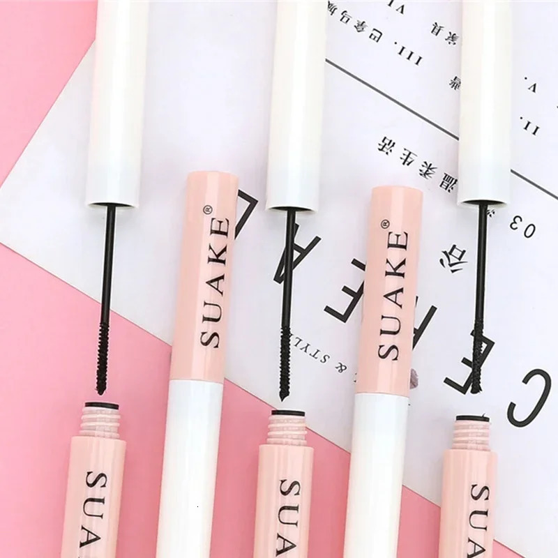 Ultra-fine Mascara Curl Thick Lengthening Eyelash Mascara Waterproof Non-smudge Brown Natural Curling Fine Brush Mascara Makeup 240709