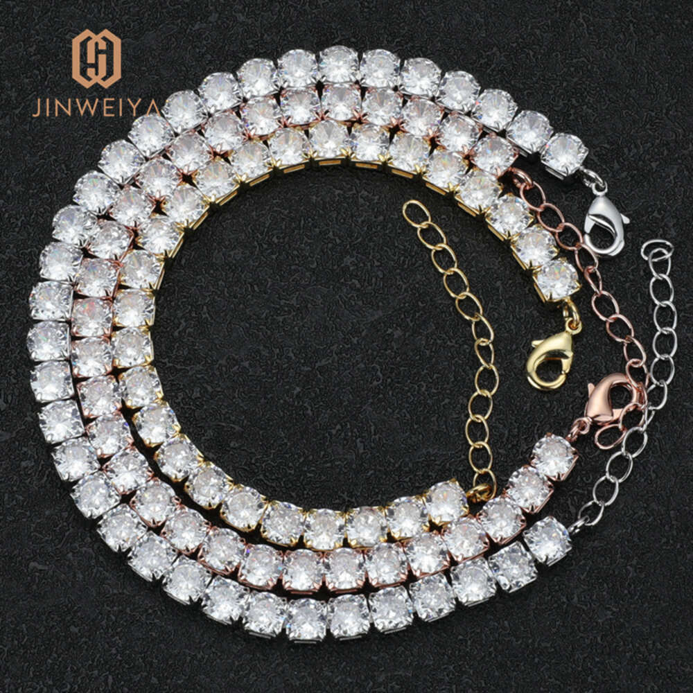 Jwy Men Bracelet Chain Cuban 6mm Tennis Brass Fashion Jewelry 14k Gold Plated Bracelets