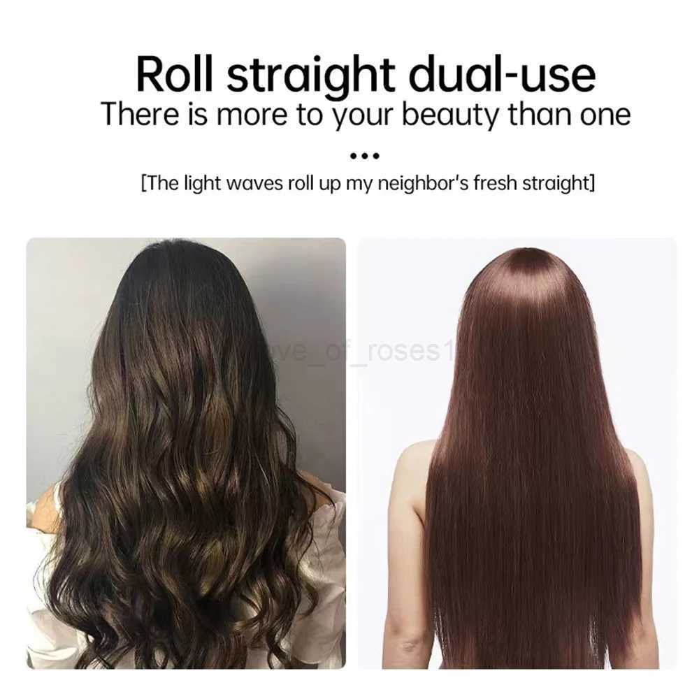 Automatic Rotation Hair Curler Straight Coil Two-In-One Straight Hair boardstick Electric Lazy Curling Perm LCD Digital DisplayZ240709