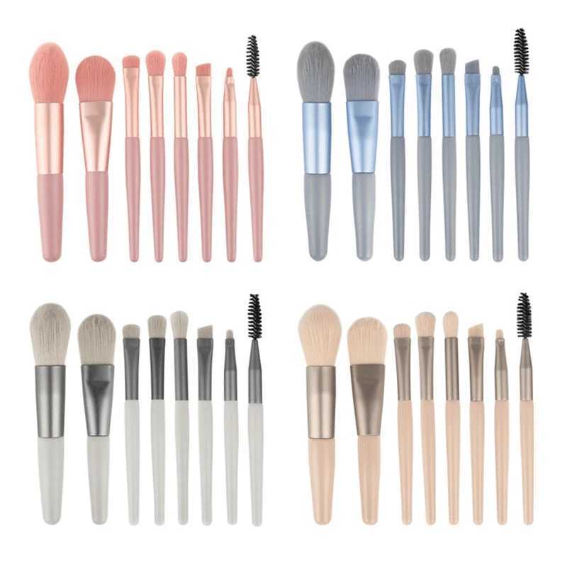 8Pcs Portable Makeup Brushes Set for Women Cosmetic Eye Shadow B Powder Shadow Foundation B Blending Concealer Make Up Tools W250605