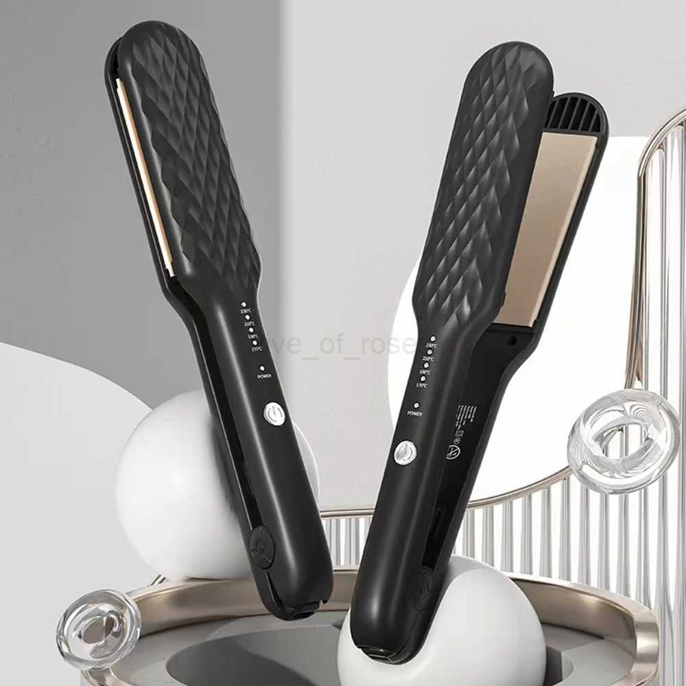 Ceramic Hair Straightening Flat Iron Professional Salon Model Hair Straightener Curler Styling Care ToolZ240709