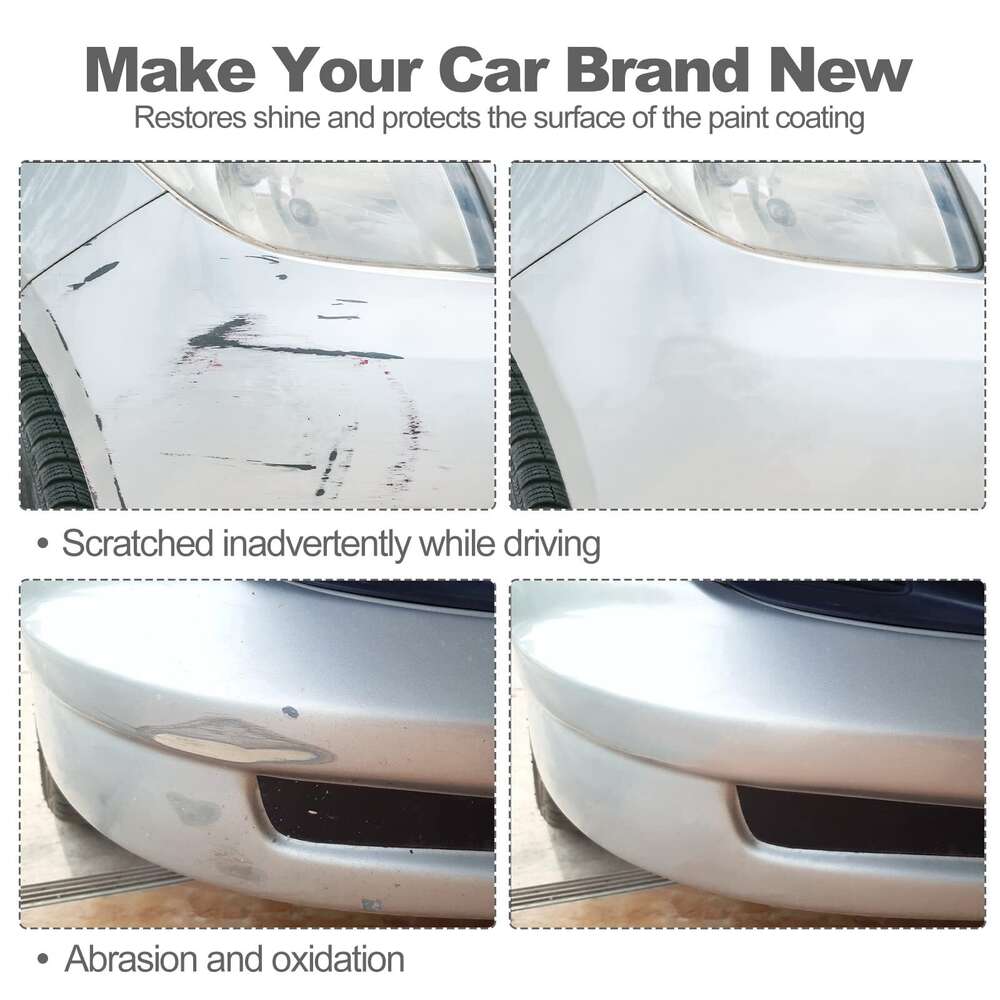 ALASMOYER 2 Pack Remover, Nano Sparkle Cloth for Car Scratchess, Easily Repair Paint Scratches and Water Spots, Gray