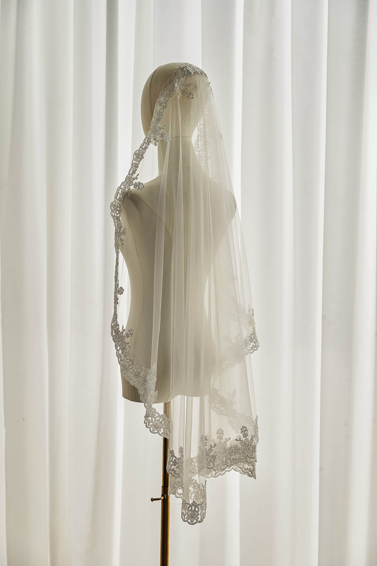 Lace Wedding Veil Accessories Short Voile Mariage Simple Vail Bride Veils