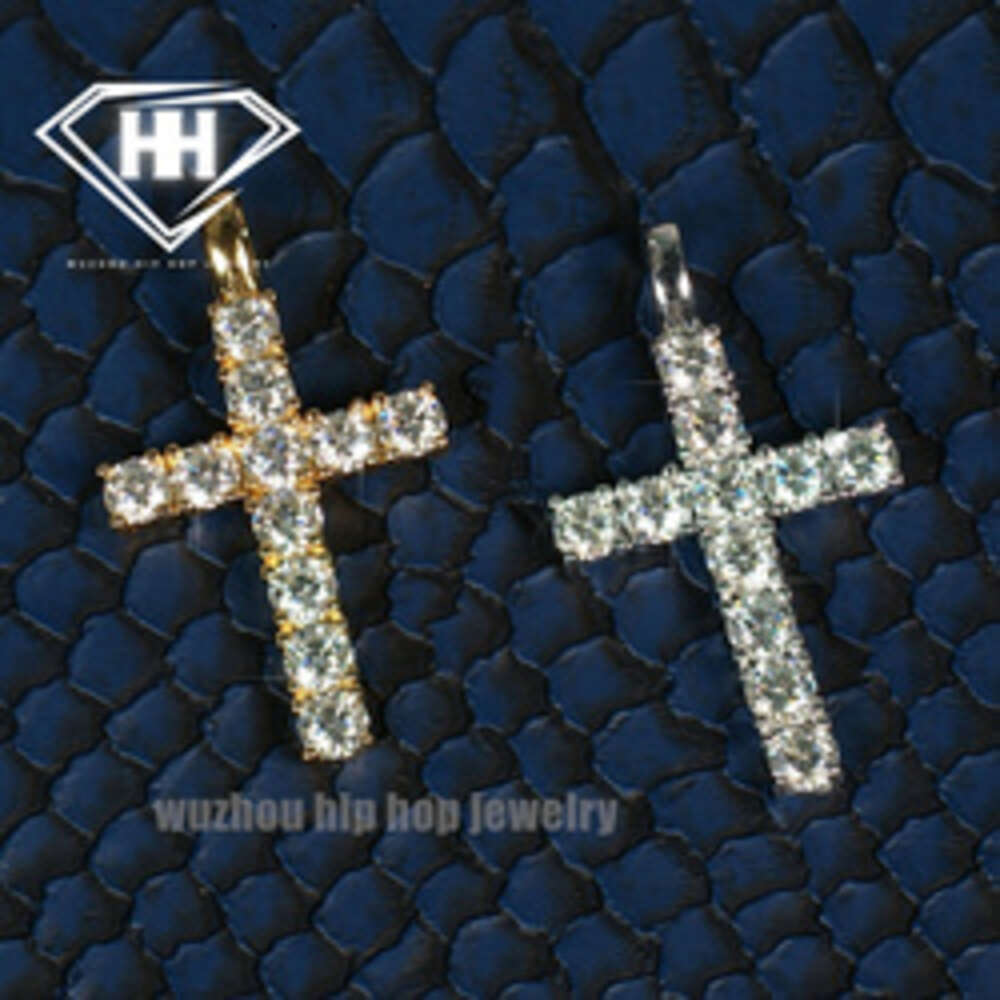 Custom Jewelry Mens Womens Hiphop Crucifix Charm 925 Silver 561ctw Crushed Iced Moissanite Cross Pendant for Necklace
