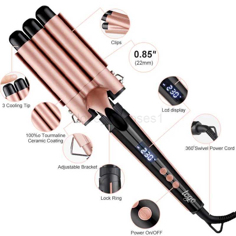 5-1 Multifunctional automatic hair curling iron with interchangeable head accessories and styling straightening combM240709