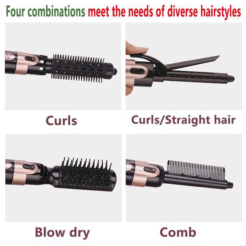 New Arrival 4-in-1 hair removal brush electric hot air comb multifunctional hair straightener hair straightener anion DIY styling Z241022