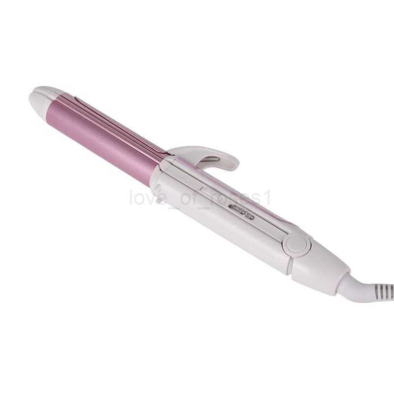 3 In 1 Hair Straightener EU Plug Hair Curling Iron Multifunction corrugated Flat Iron Corn Plate Heated RollerZ240709