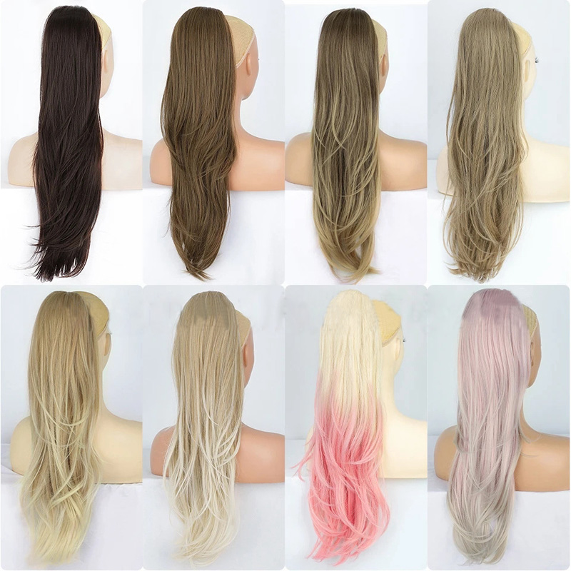 Synthetic Hair Ponytails Big Wavy 1B# 4# Color Hair Extensions R6/15/10# Drawstring Ponytail Curly Products 26inch