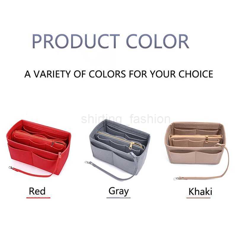 TINBERON Multifunctional Large Capacity Makeup Storage Bag Felt Cloth Liner Bag Travel Insert Portable Bag In Bag Cosmetic BagCL240708