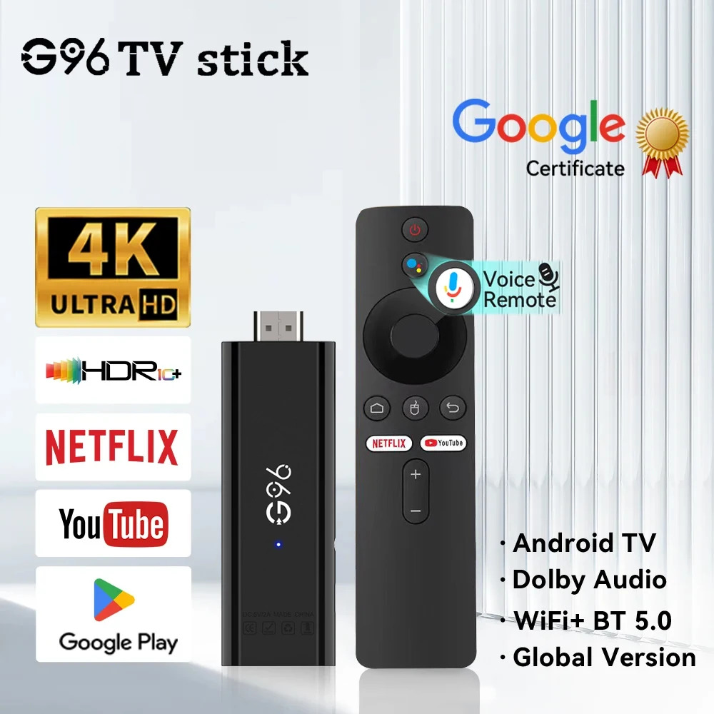 Global Version Xiaomi Mi TV Stick 4K Android 11 BT5.0 TV Dongle Portable Streaming Media Multi Language