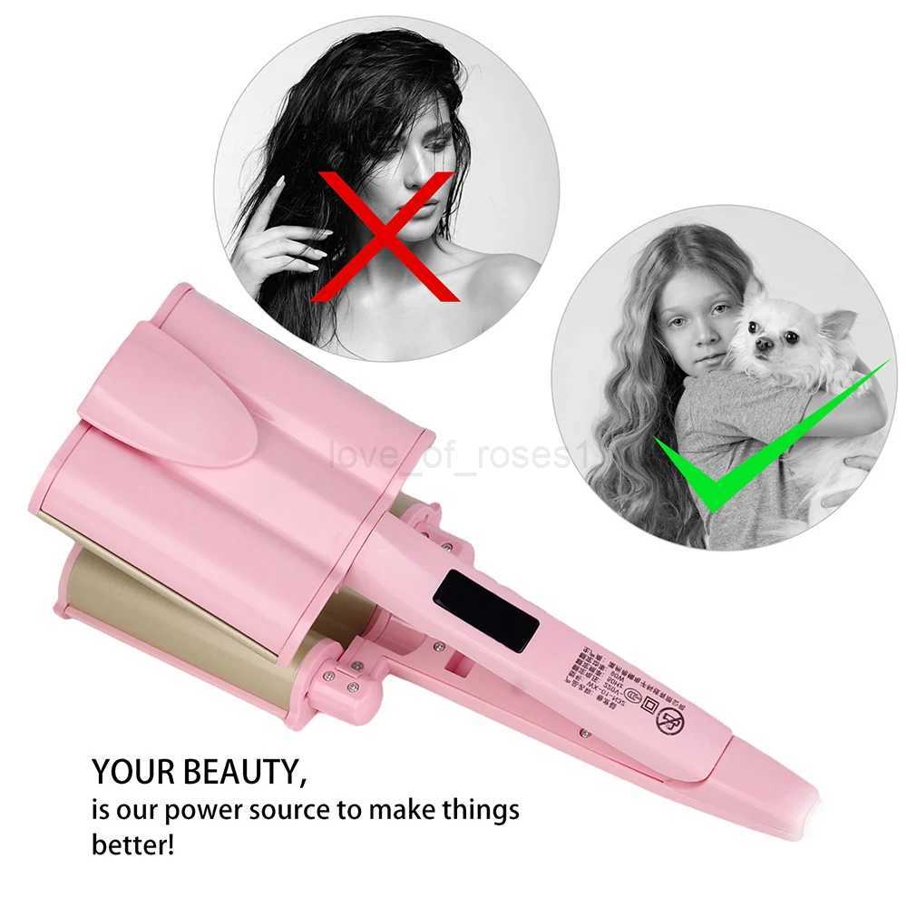 Professional Curling Iron 26/32mm 3 Barrel Curler Roll Curls Big Wave Curling Iron Ceramic Curly Hair Waving Styling ToolsM240709