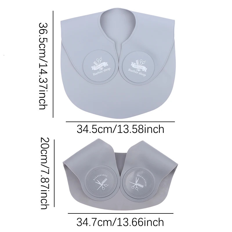 Silicone Hair Cutting Collar Hair Dyeing Shawls Hairdressing Cape Neck Wrap Guard Haircut Shoulder Pad Scarf b240709
