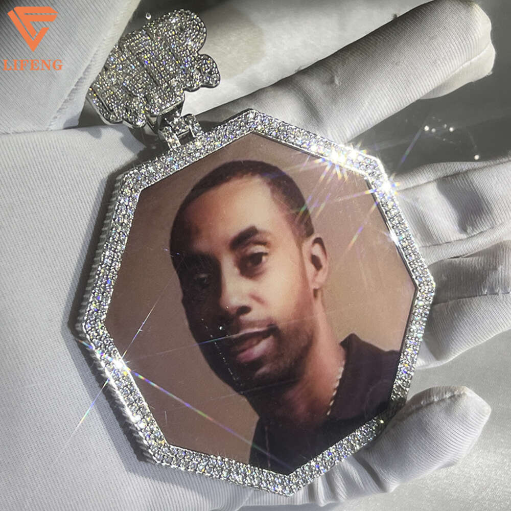 Wholesale Popular Mens Iced Out Custom Picture Pendant Sterg Sier Vvs Moissanite Pendants for Necklace