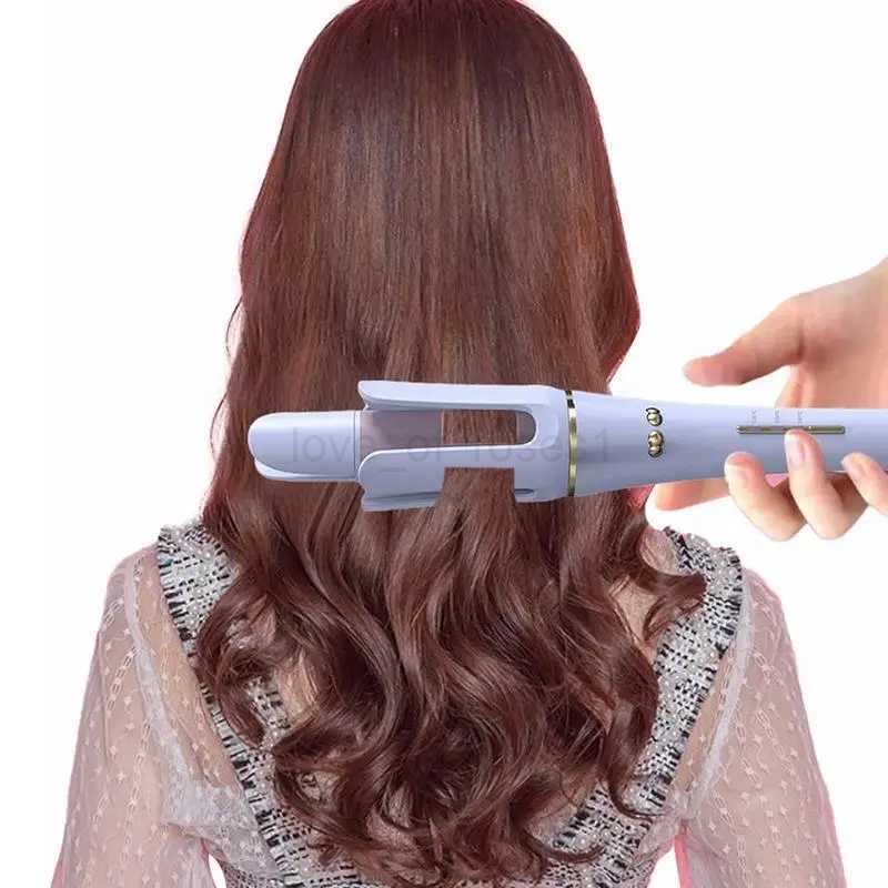 Automatic Curling Wand | Hair Wand Curler | Professional Fast Heating Auto Off 3 Temps Settings Ceramic Barrel Self Curling HairZ240709