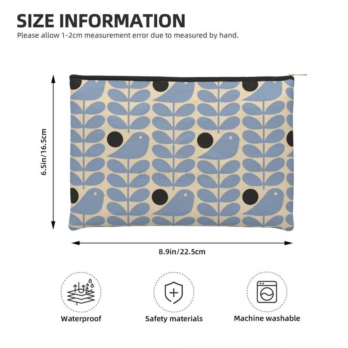 Fashion Orla Kiely Early Bird Travel Toiletry Bag for Women Scandinavian Floral Cosmetic Makeup Bag Beauty Storage Dopp KitCL240708