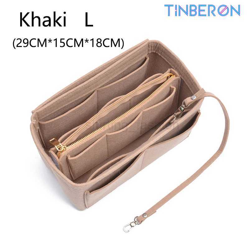 TINBERON Multifunctional Large Capacity Makeup Storage Bag Felt Cloth Liner Bag Travel Insert Portable Bag In Bag Cosmetic BagCL240708