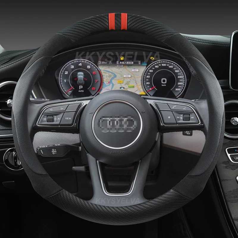 Steering Wheel Covers Car Steering Wheels Cover 38cm 15 For Audi A1 A2 A3 A4 A5 A6 A7 A8l Q2 Q3 Q5 Q7 S1 S2 S3 Sportback Avant Auto Accessories R24070