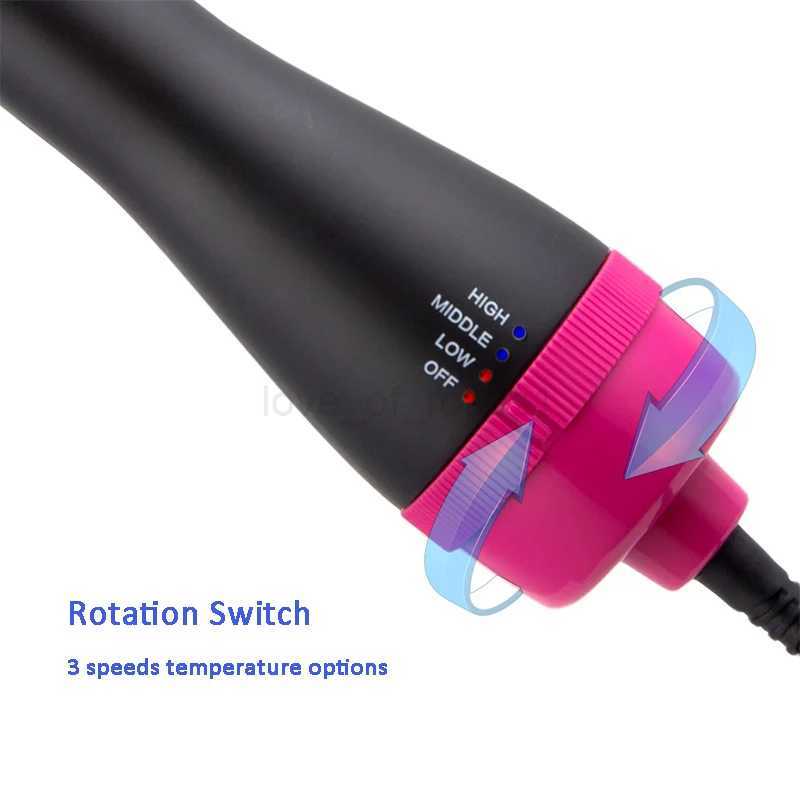 One-Step Hair Blow Tangle Dryer Multifunction Electric Curling Straightening Comb Anti-Static Hot Air Brush DropshippingM240709