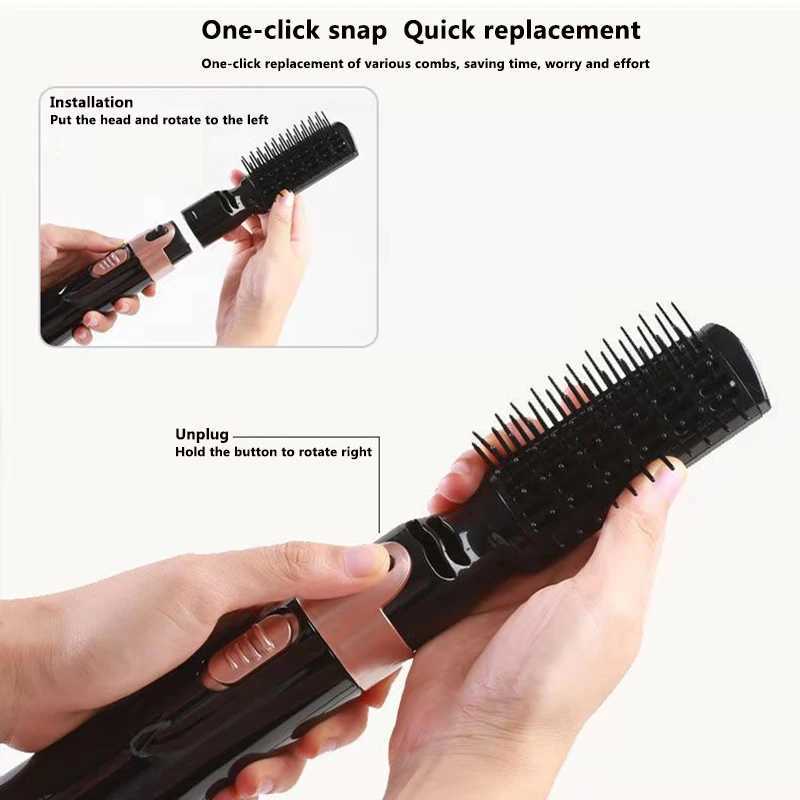 New Arrival 4-in-1 hair removal brush electric hot air comb multifunctional hair straightener hair straightener anion DIY styling Z241022