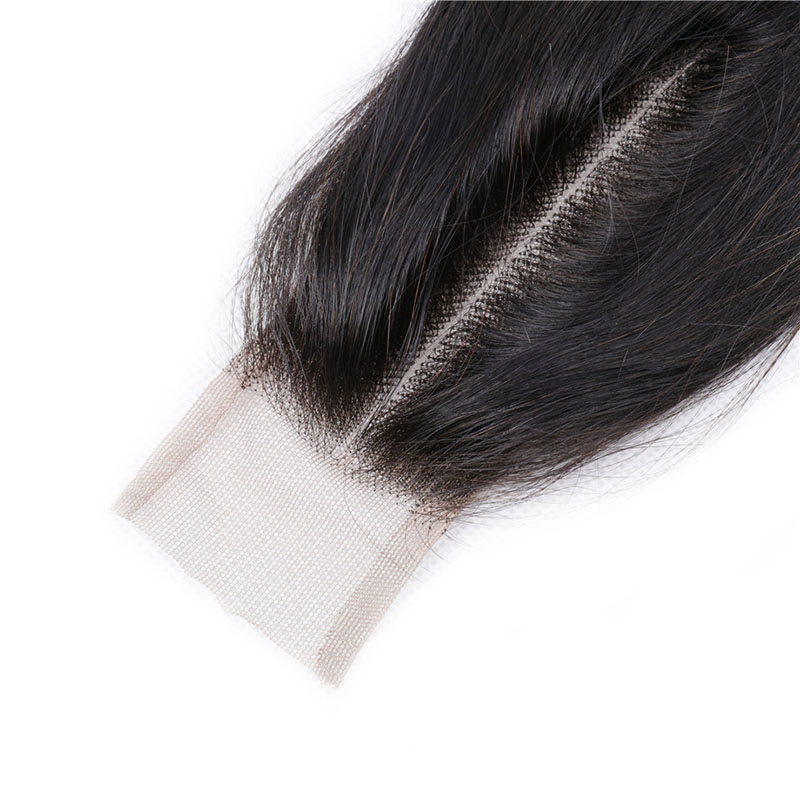 Peruvian Human Hair 3 Bundles With 2X6 Lace Closure Body Wave 4 PCS/lot Middle Part 10-30inch Natural Black