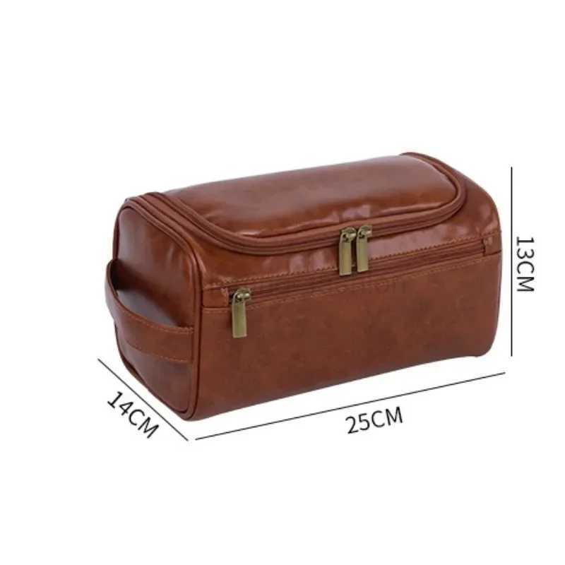 Men Vintage Luxury Toiletry Bag Travel Necessary Business Cosmetic Makeup Cases Male Hanging Storage Organizer Wash BagsCL240708