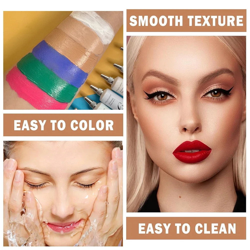 4pcs 6-Color Matt Eye Shadow Primer with Brush Oily Eyelids Waterproof and Antifouling Durable Cream Liquid Eye Shadow Cosmetics b240709