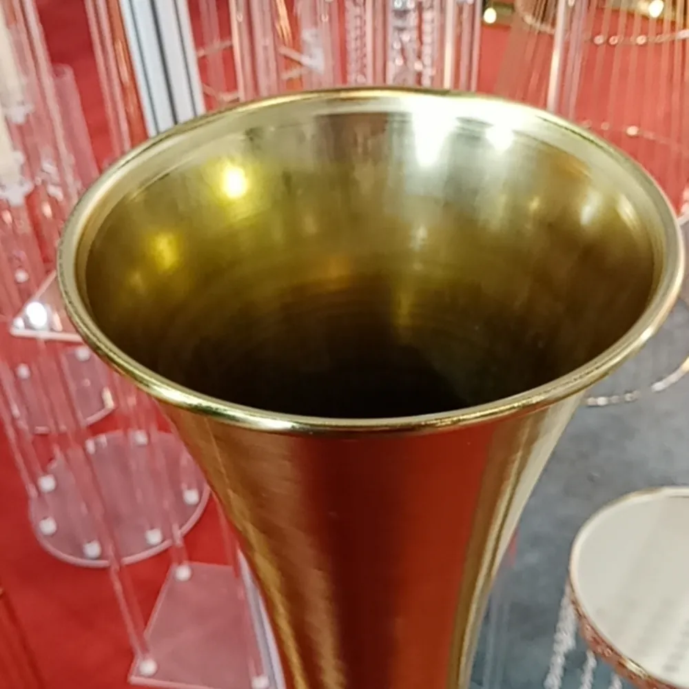 100cm height flower vase gold metal candle holder candle stand wedding centerpiece event party road lead home decor 10 pcs/ lot LL