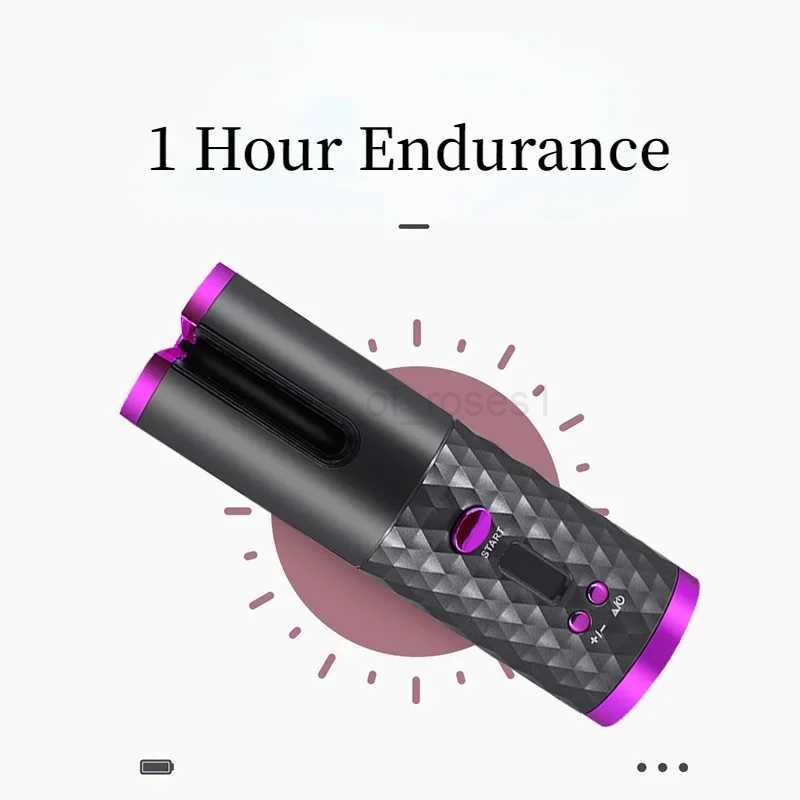 Automatic Hair Culers 3 Color Option USB Charging Portable Wireless Rotate Hair Curler Auto Hair Curling Iron Anti ScaldingM240709