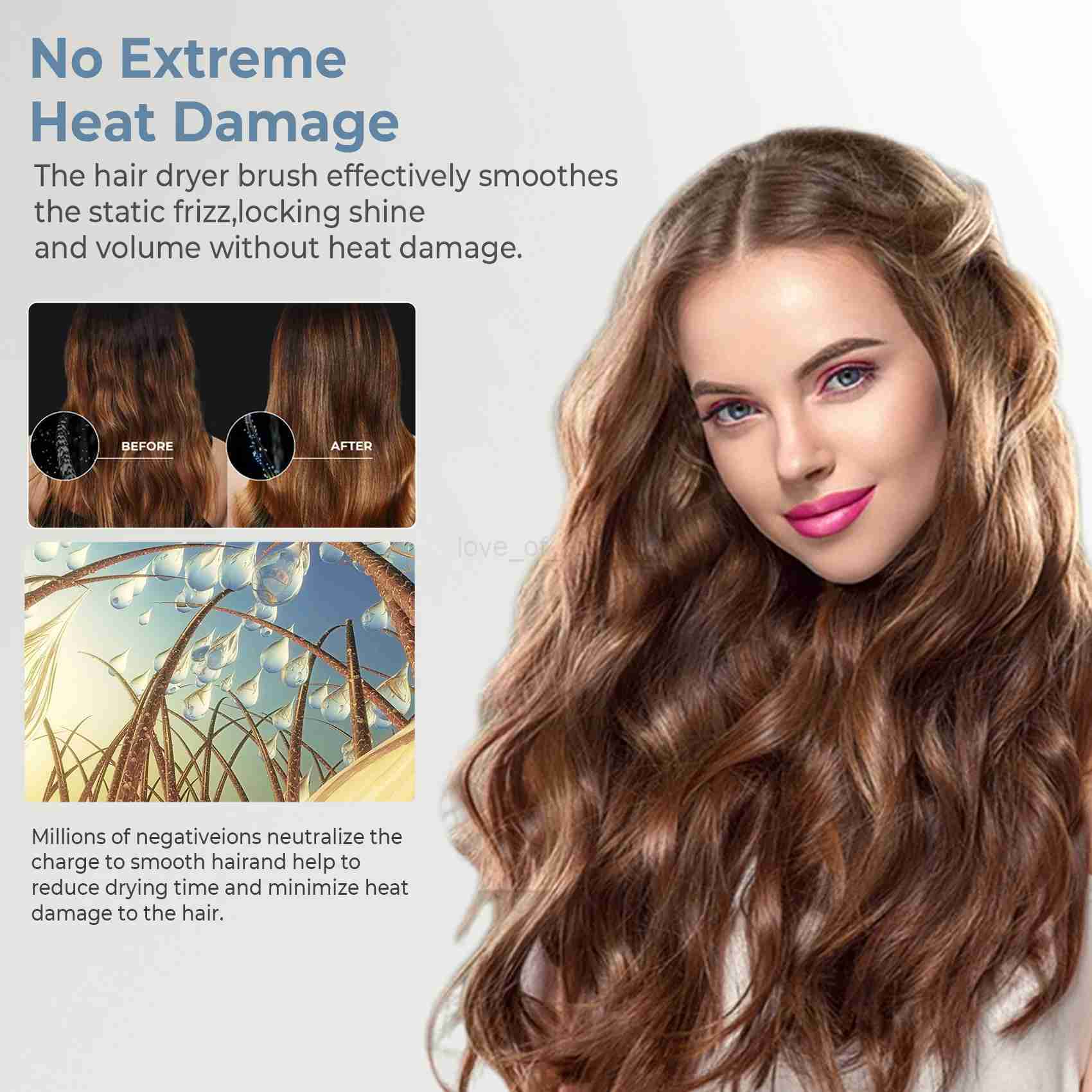 High Speed Hair Dryer 5 in 1 Hair Styling Tools Complete Set Salon Brushless Motor 110000rpm High Speed Ionic Hair DryerM240709