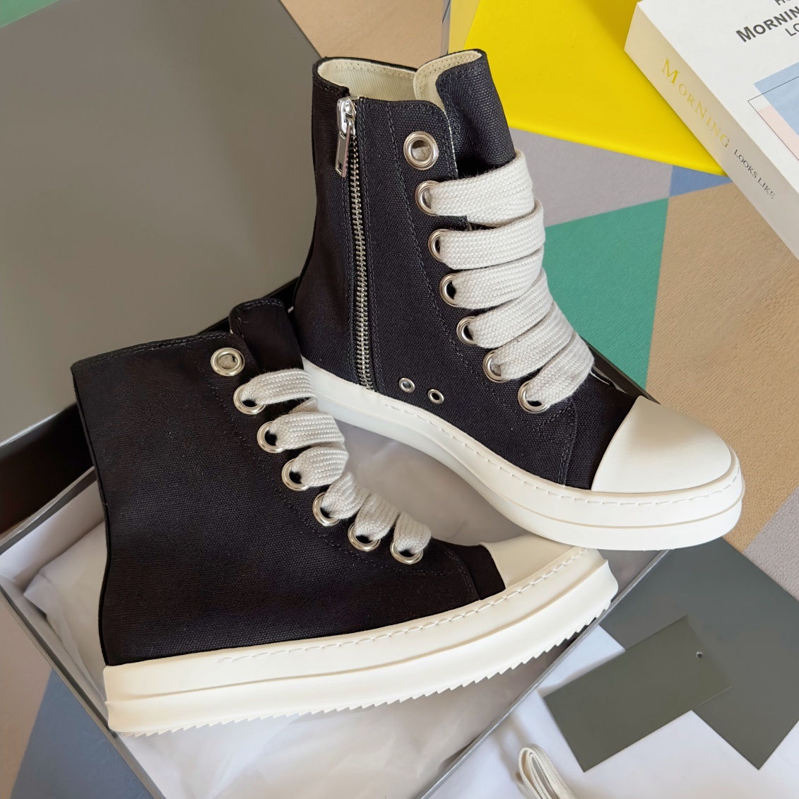 Boot designer men's short boots low top canvas casual boots women's leather rubber sole high top boots black thick soled casual boots
