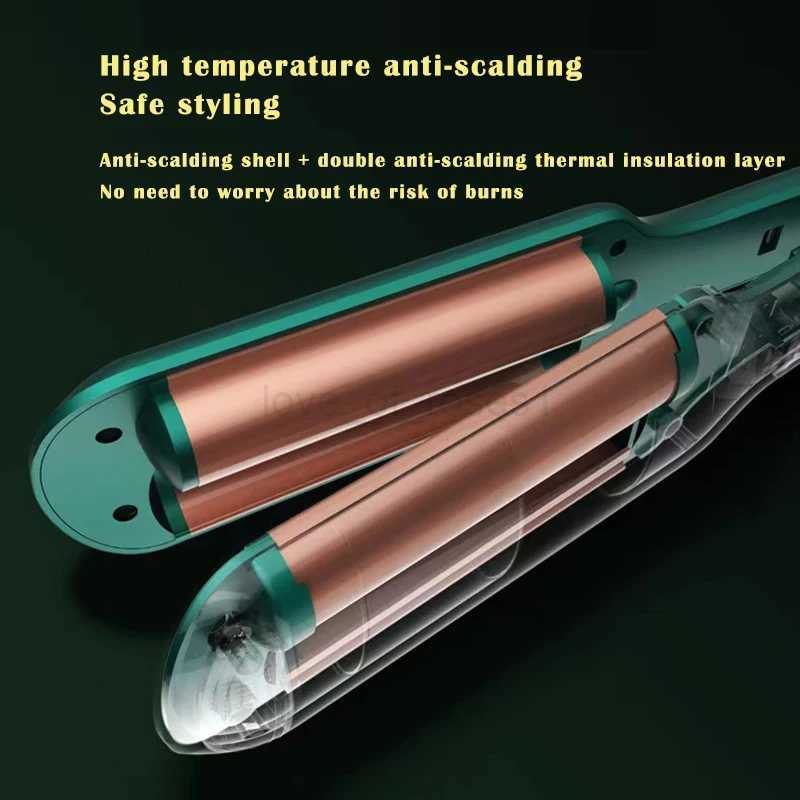 Professional LCD Hair Curler Adjustment Temperature Hair Curl Irons Curling Wand Roller Flat Iron Hair Styling ToolsZ240709