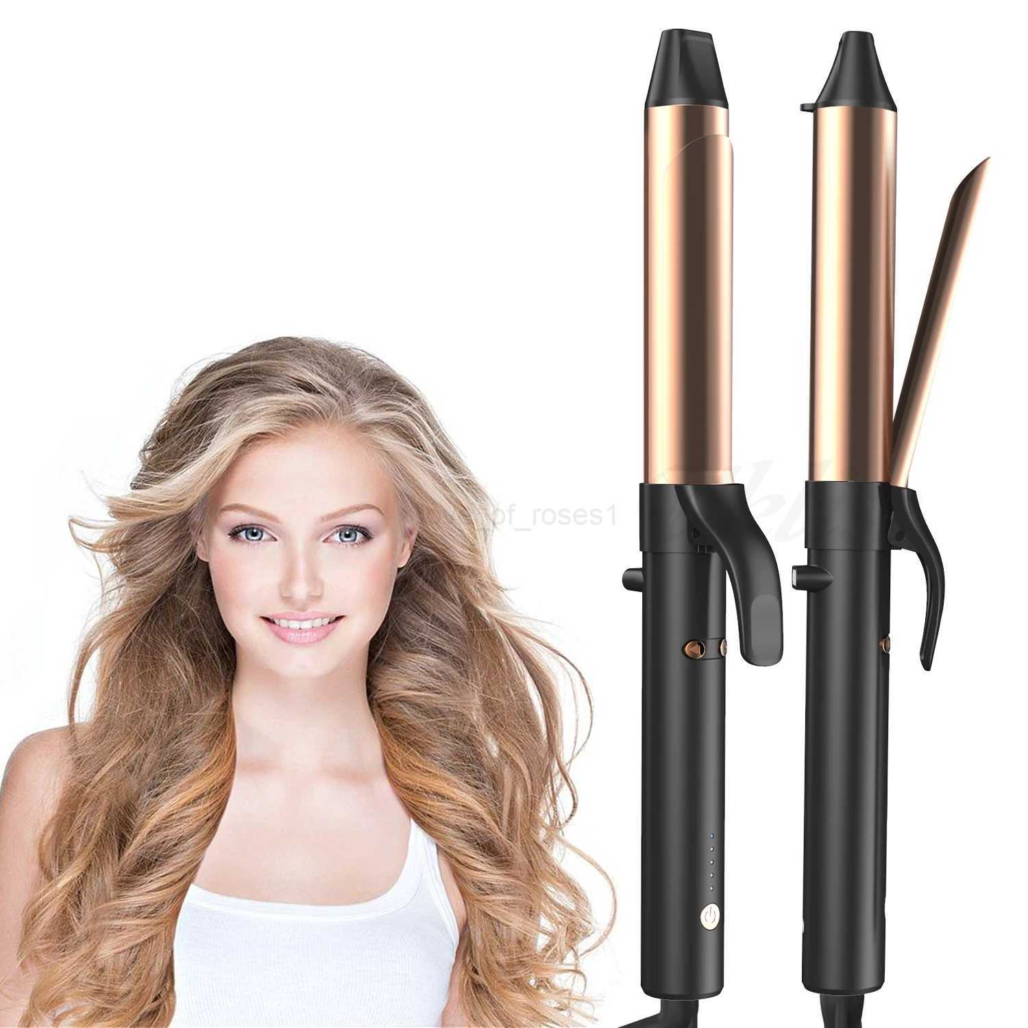 1 Inch Curling Iron Curling Wand with Ceramic Coating Barrel Professional Hair Curling Iron Dual Voltage Curling IronM240709