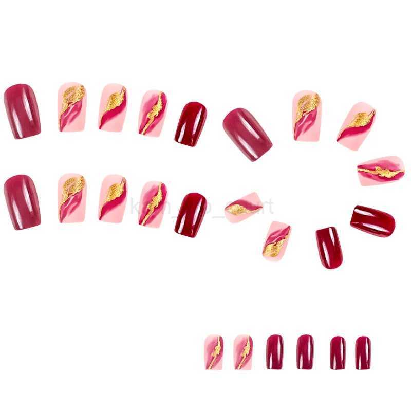 24 PCs Short French Minimalist Stripes with 1 Jelly and 1 Nail FileM240709