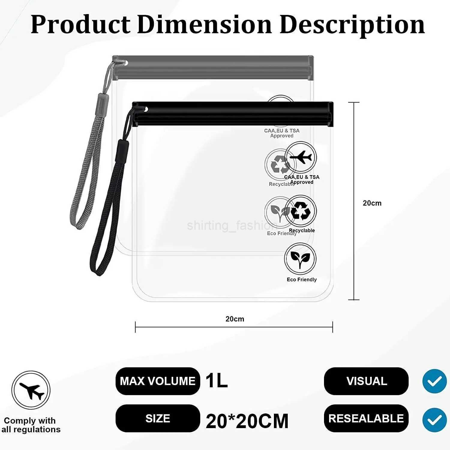 1PC Luggage Clear Cosmetic Bags Travel Use Leakproof Flight Make Up Waterproof for Women Reusable Airport Security Toiletry BagCL240708