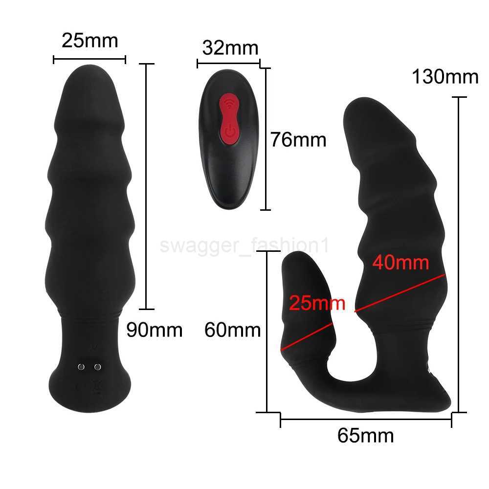 VATINE 9 Speed Anal Vibrator Anal Beads Wireless Remote Vibrating Butt Plug Sexe Toys for Adult Male Prostate Massager Erotic ToyB240708