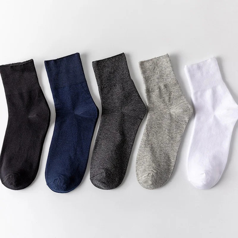 5 Pairs Loose Mouth Mens Socks Large Plus Big Size 484950 Old Men Diabetic Socks Prevent Varicose Veins For Diabetes Patients 240703