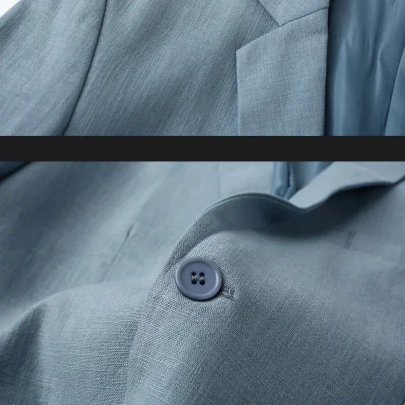 Mens COTTON Linen Casual Blazer Slim Fit Suit JacketSuitable for Spring and Autumn Polyester Lining Plus Size M-6XL 240626