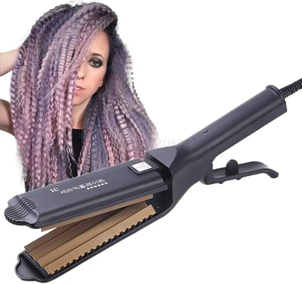 6 Teeth Hair Corrugated Iron For Volumizing And Fluffy Hairstyles Crimping Iron Anti Static Ceramic Hair Crimping Styling ToolM240709