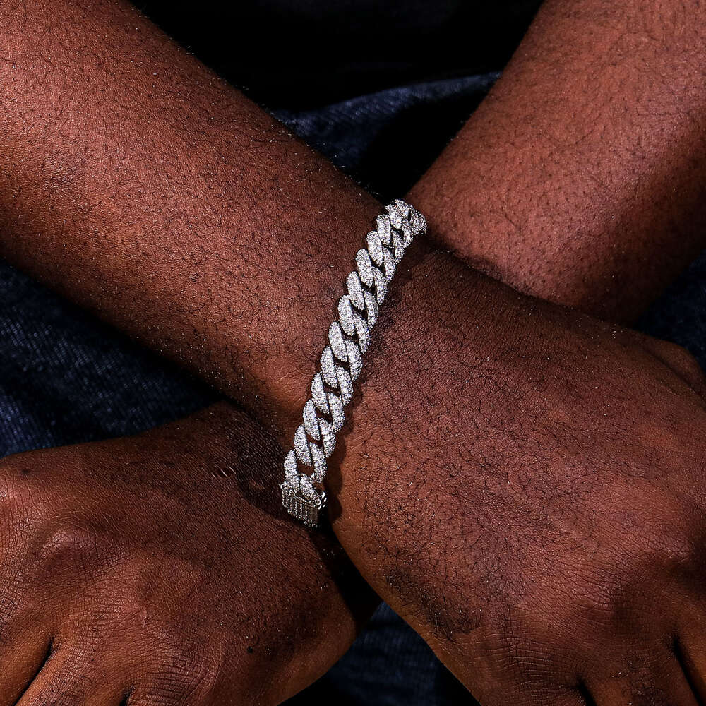 Sterling Silver 10k 14k Gold Plated Cuban Link Chain Cuban Link Chain Hip Hop Jewelry Cuban Chain Necklace Moissanite Gold Link