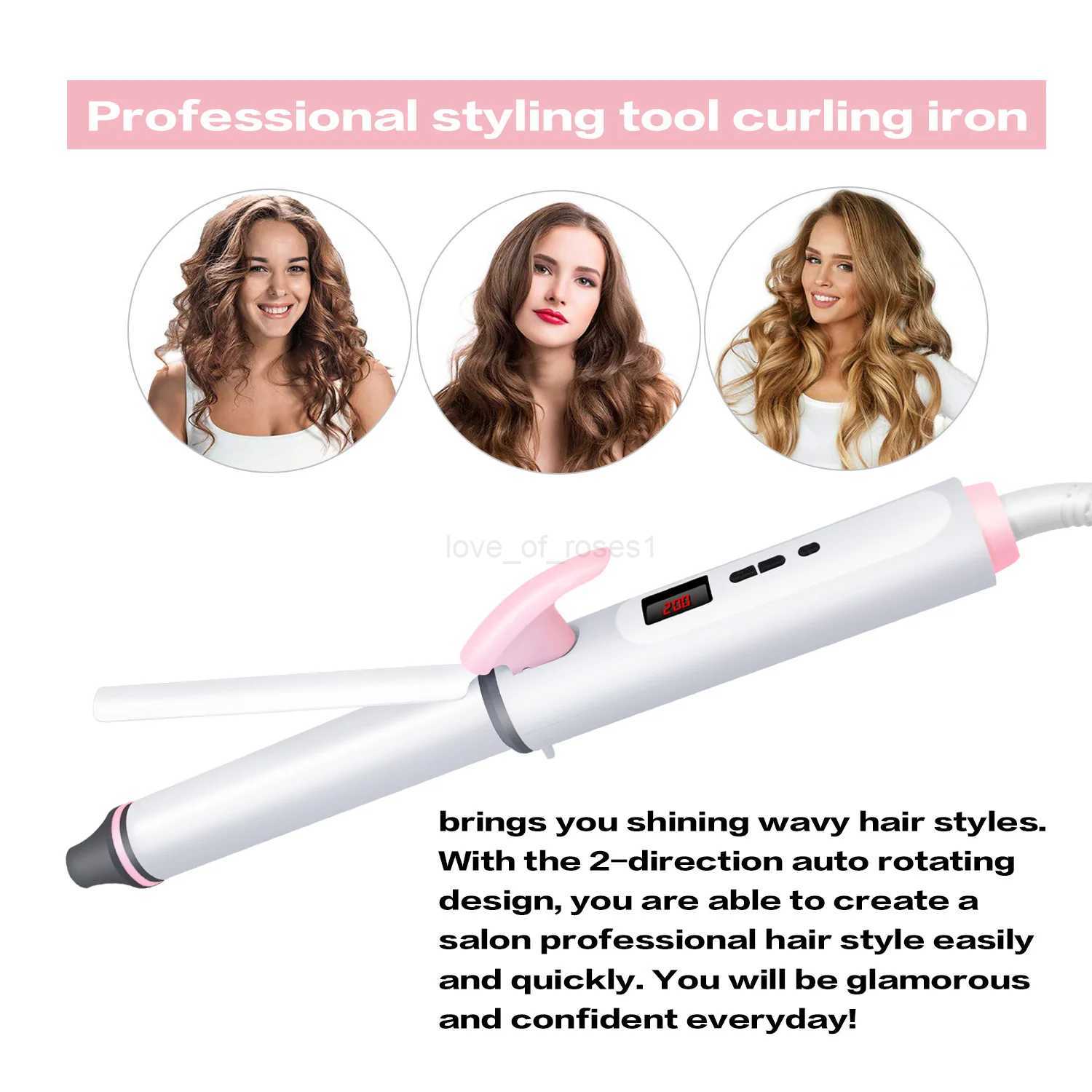 professional 1 inch curling iron Hair waver Flower Cone Ceramic curling wand roller beauty Salon Hair CurlersM240709