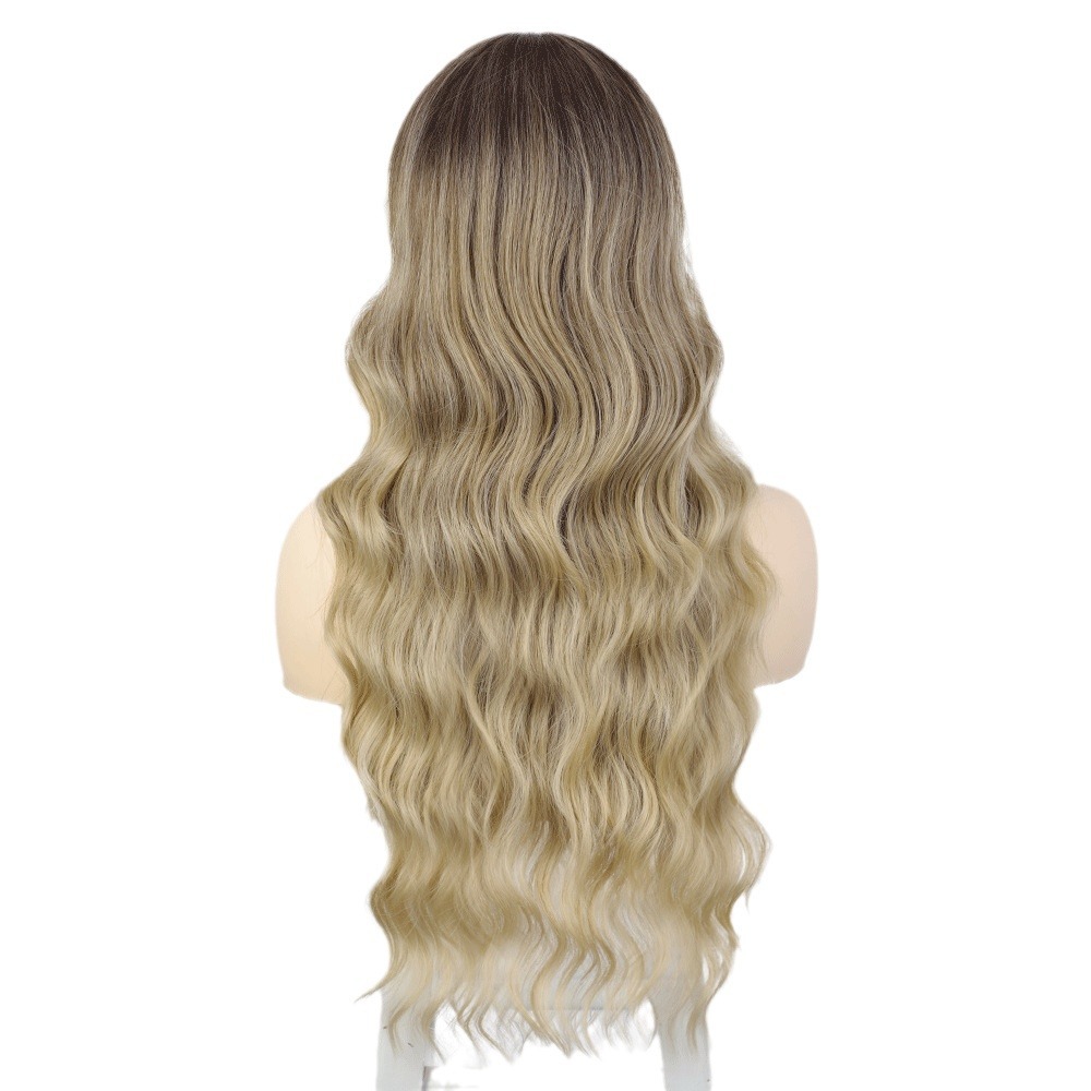 High Temperature Fiber Synthetic Wig Mechanism Natural Curvature Body Wave Hair Products R6/15/10# 1B#