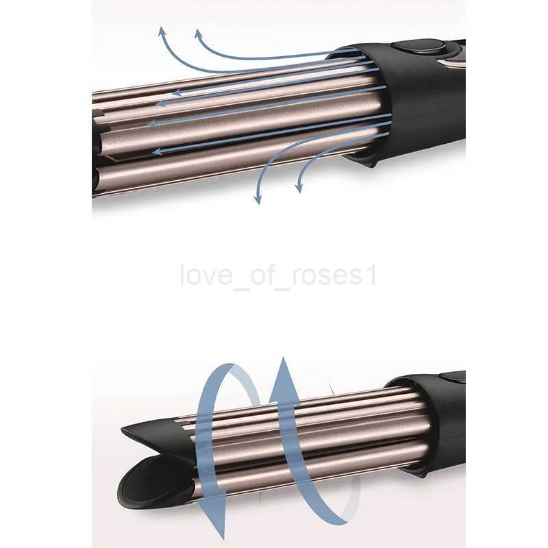 2in1 Cool Air Electric Hair Curling Iron Ceramic PTC Fast Heating 3 Gears Straighten Curling Dual Use Hair Wand With Air DuctingM240709