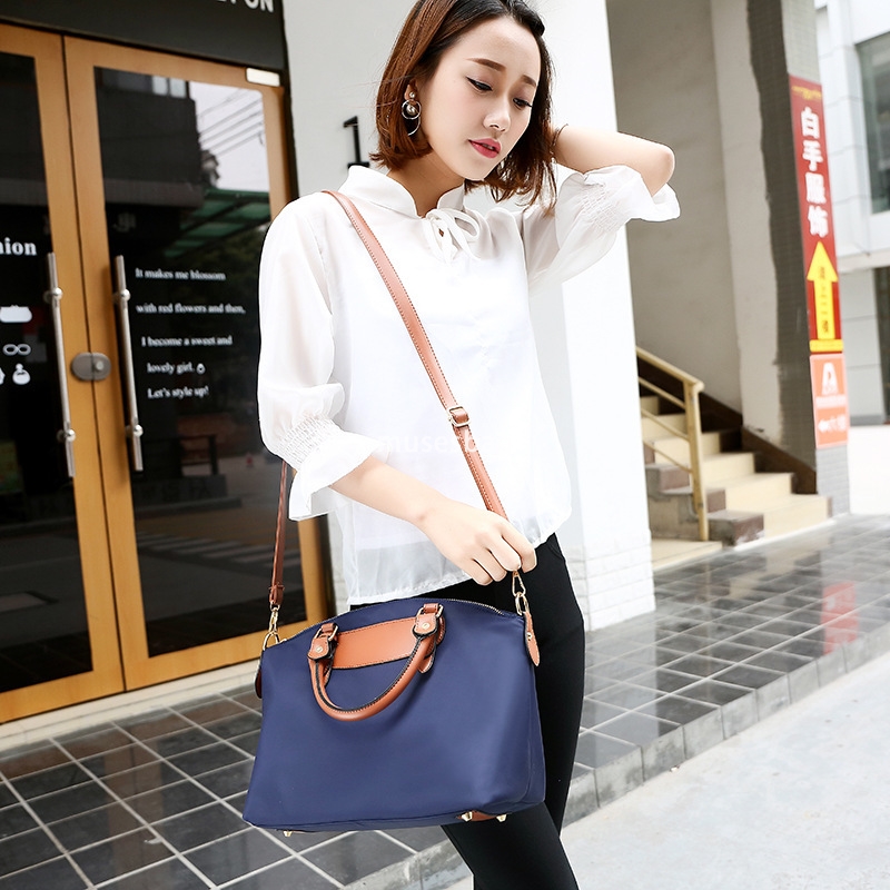 Summer New Oxford Cloth Mother Bag Handbag Korean Edition Easy to Wear Large Capacity Dumpling Bag Women's One Shoulder Cross Shoulder Bag